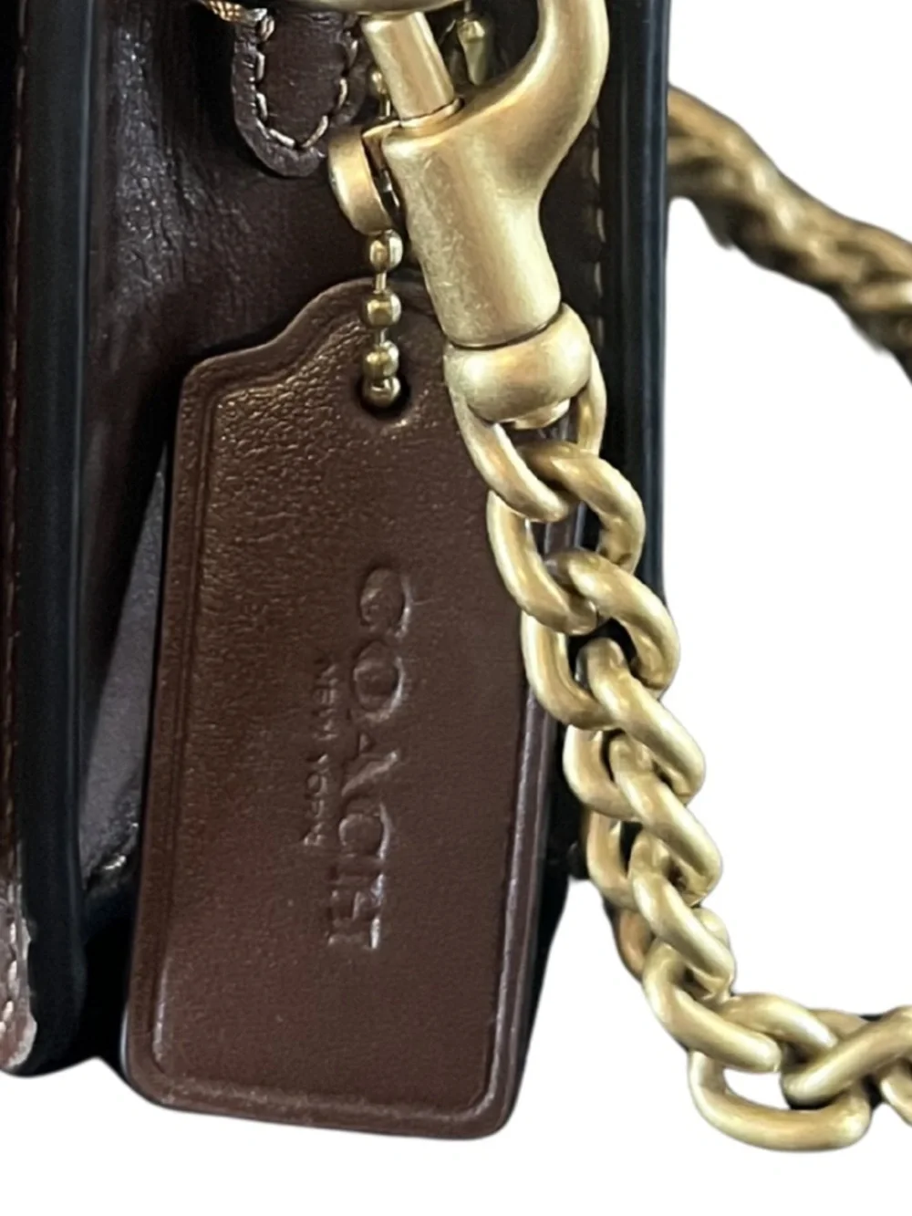 Coach Evie Long Wallet with Chain | Maple Brown - Picture 6 of 8